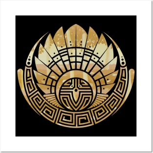 Golden Tribal Glyph Posters and Art